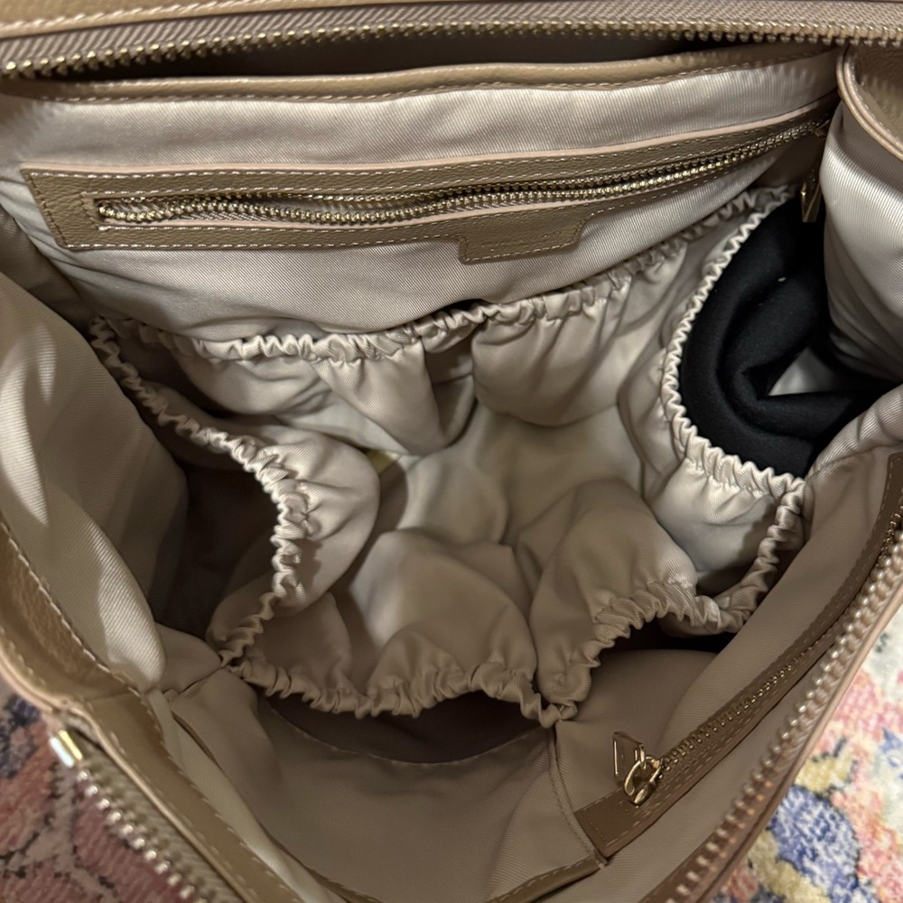 Mina Baie Harper Leather Backpack in Desert - Picture 5 of 7